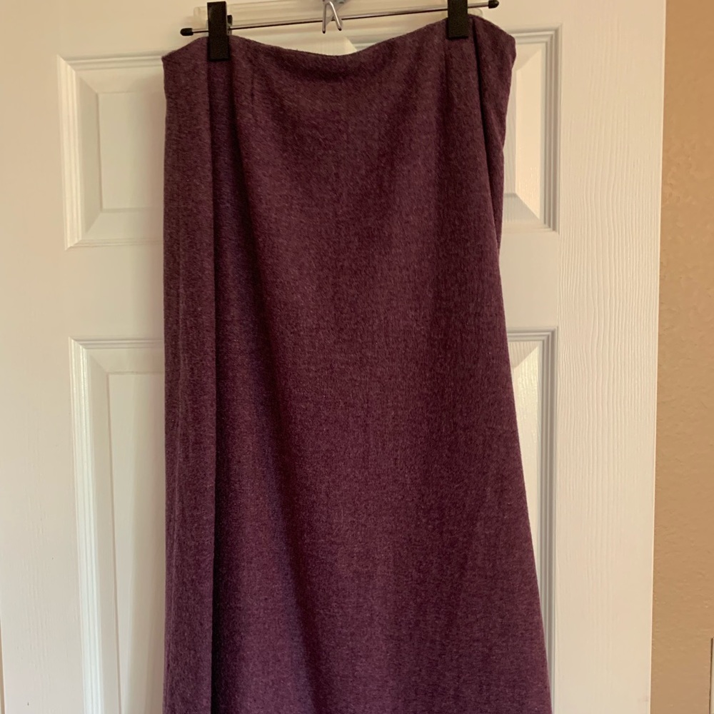 Ankle length heathered purple skirt